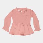 Girls Tunic Round Neck Top, Light Pink, small image number null