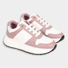 Ladies' Lace Up Shoes, Pink, small image number null