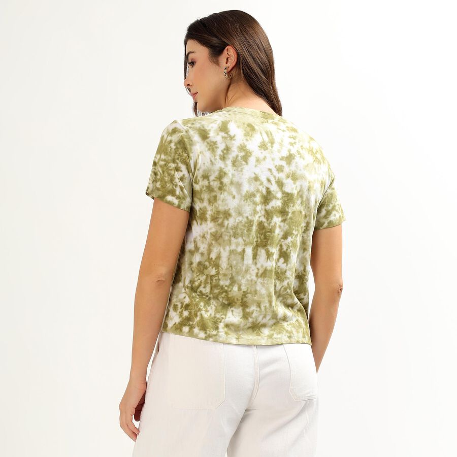 Ladies' Round Neck T-Shirt, हल्का हरा, large