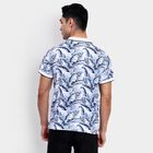 Men's 100% Cotton Collared Half Sleeves T-Shirt, गहरा नीला, small