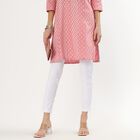 Women's Cotton Blend Comfortable Churidar, White, small