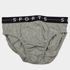 Boys Grey Regular Fit Sports Waistband Briefs, मिश्रित मध्यम ग्रे, small