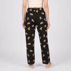 Women's Black Straight Fit Teddy Lounge Pyjama, Black, small