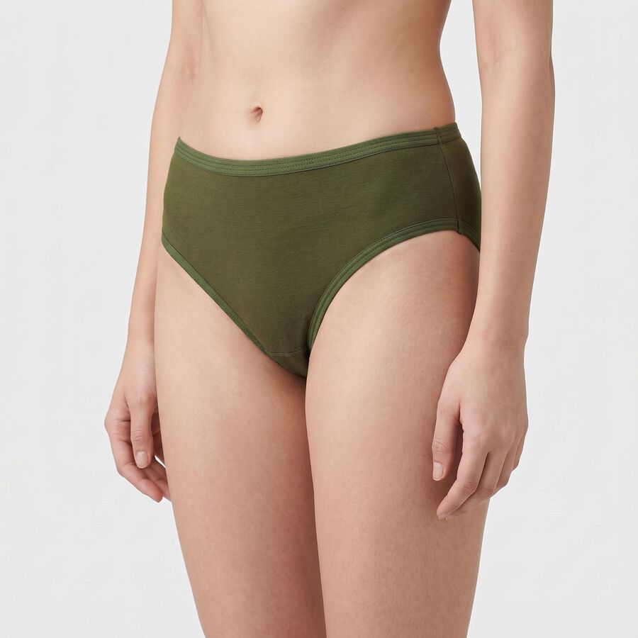 Ladies' Olive Green Regular Fit Panty, Olive, large