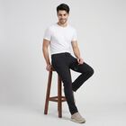 Men's Dark Grey Slim Fit Solid Jeans, गहरा ग्रे, small