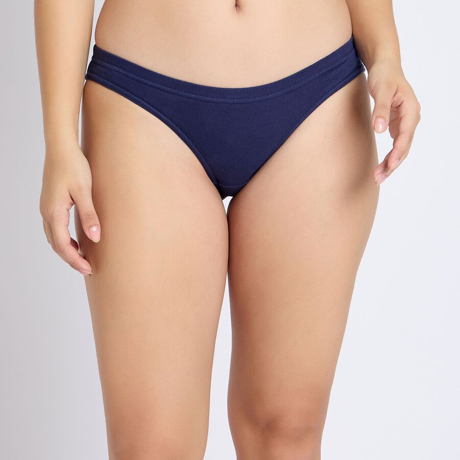 Ladies' 100% Cotton Panty, नेवी ब्लू, large image number null