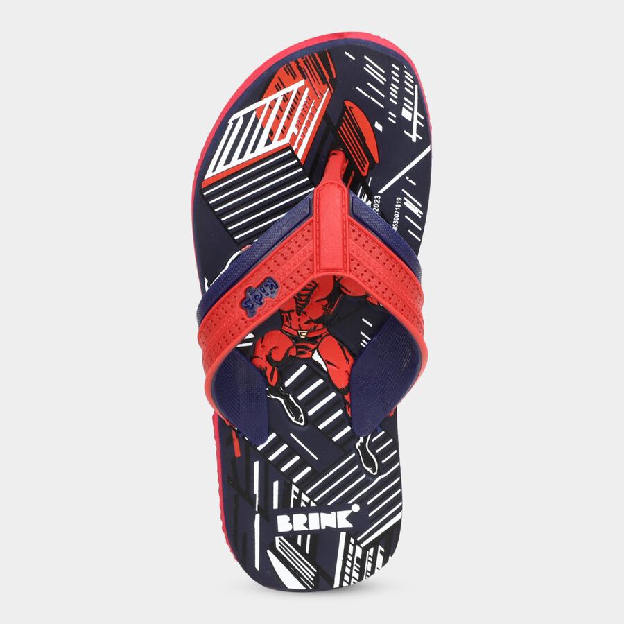 Kids' Embossed Slippers, Navy Blue, large image number null