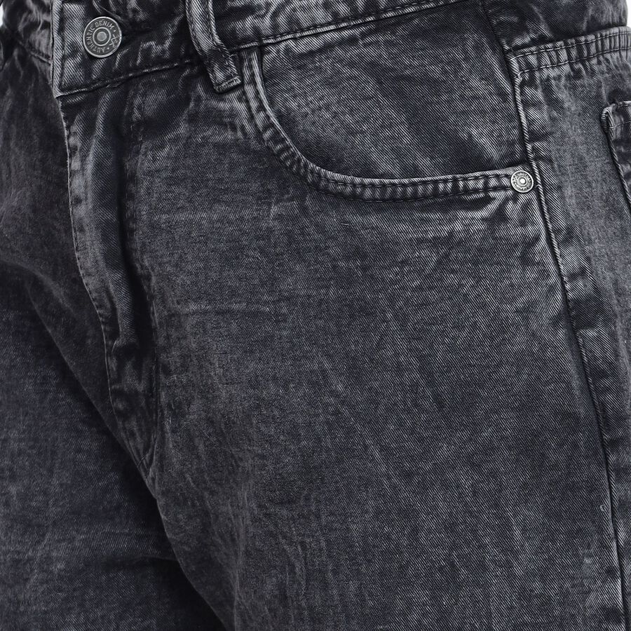 Ladies' 100% Cotton Jeans, Black, large image number null