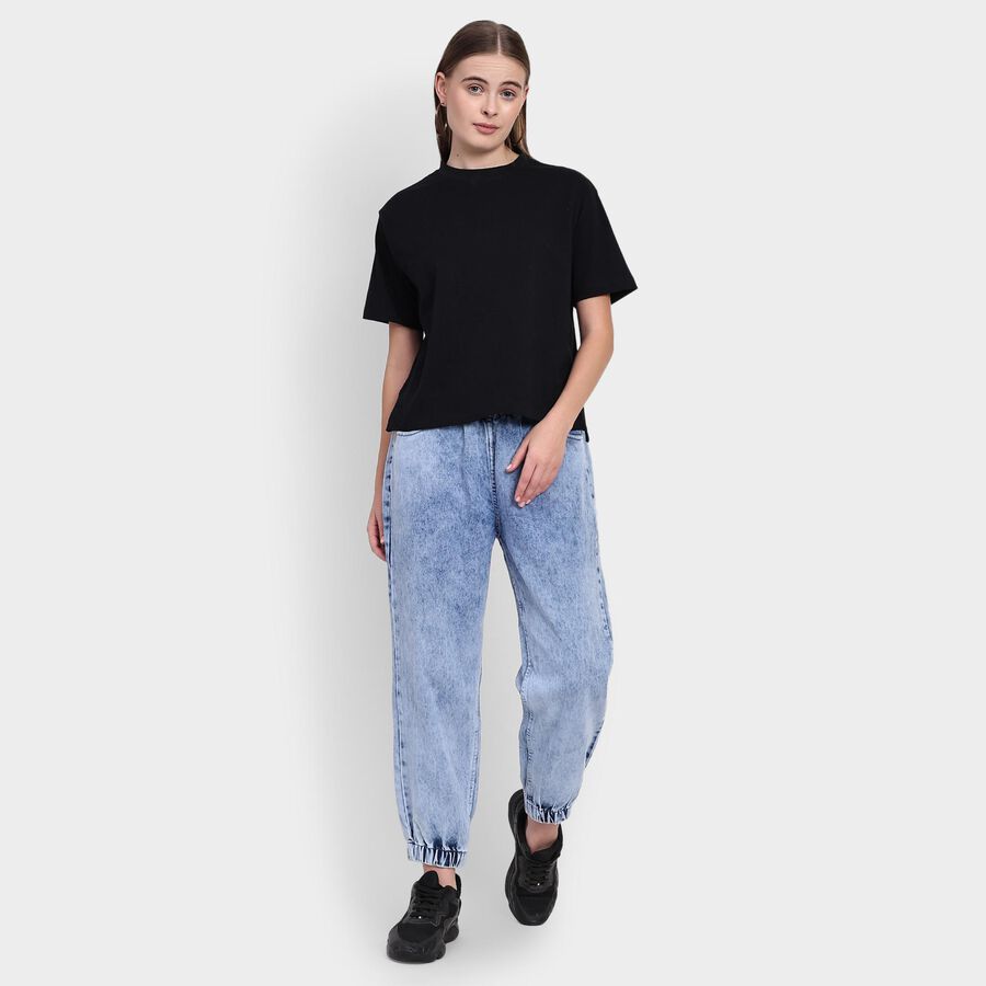 Ladies' Jeans , मध्यम नीला, large image number null