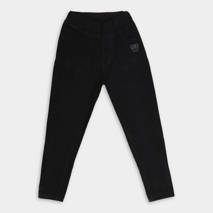 Girls' Jeans, Black, large