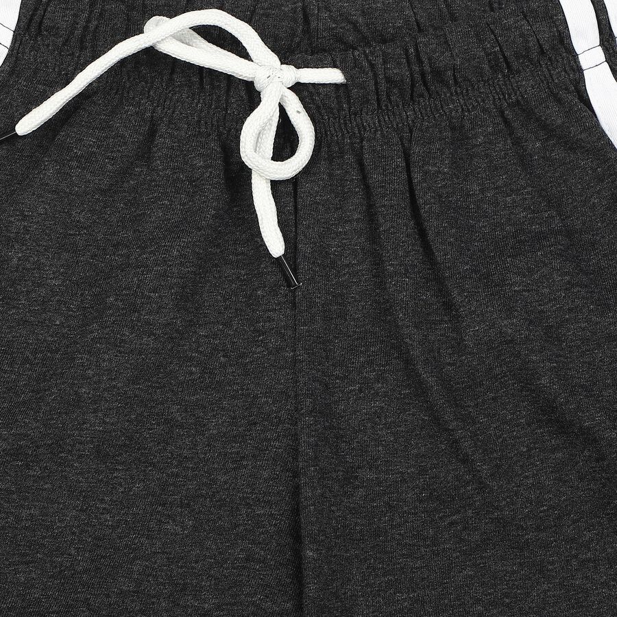 Boys' Charcoal Relaxed Fit Graphic Print Jamaican Shorts, Charcoal, large