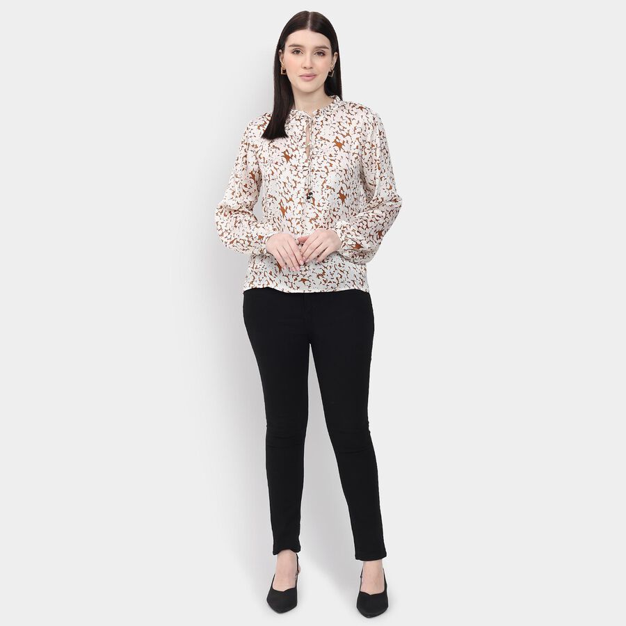 Ladies' Top , भूरा, large