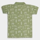 Boys' 100% Cotton Half Sleeves T-Shirt , Olive, small image number null