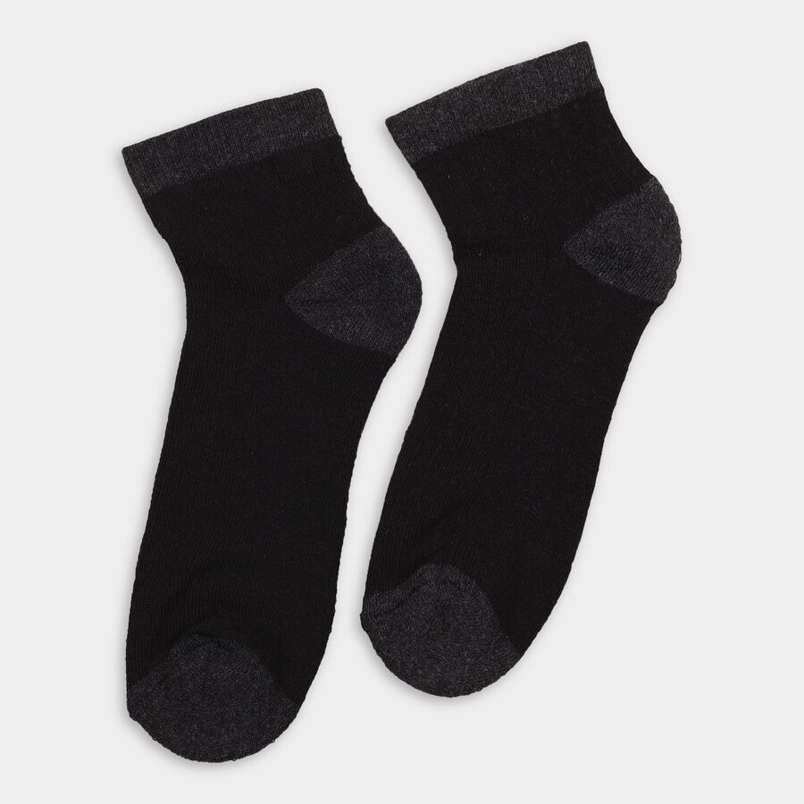 Men's Socks (Pack of 3), Black, large