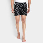 Cotton Printed Inner Elastic Boxers, Black, small image number null