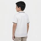 Boys White Polo Neck Polo Boys T-Shirt, Off White, small