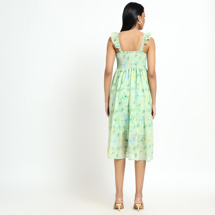 Ladies' Light Mint Green Sleeveless A-Line Dress, Light Green, large image number null