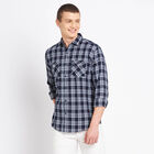 Cotton Checks Casual Shirt, Dark Blue, small image number null