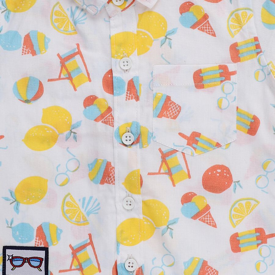 Infants' Shirt, ऑफ व्हाइट, large image number null