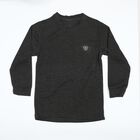Girls Charcoal Long Sleeve Thermal, Charcoal, small