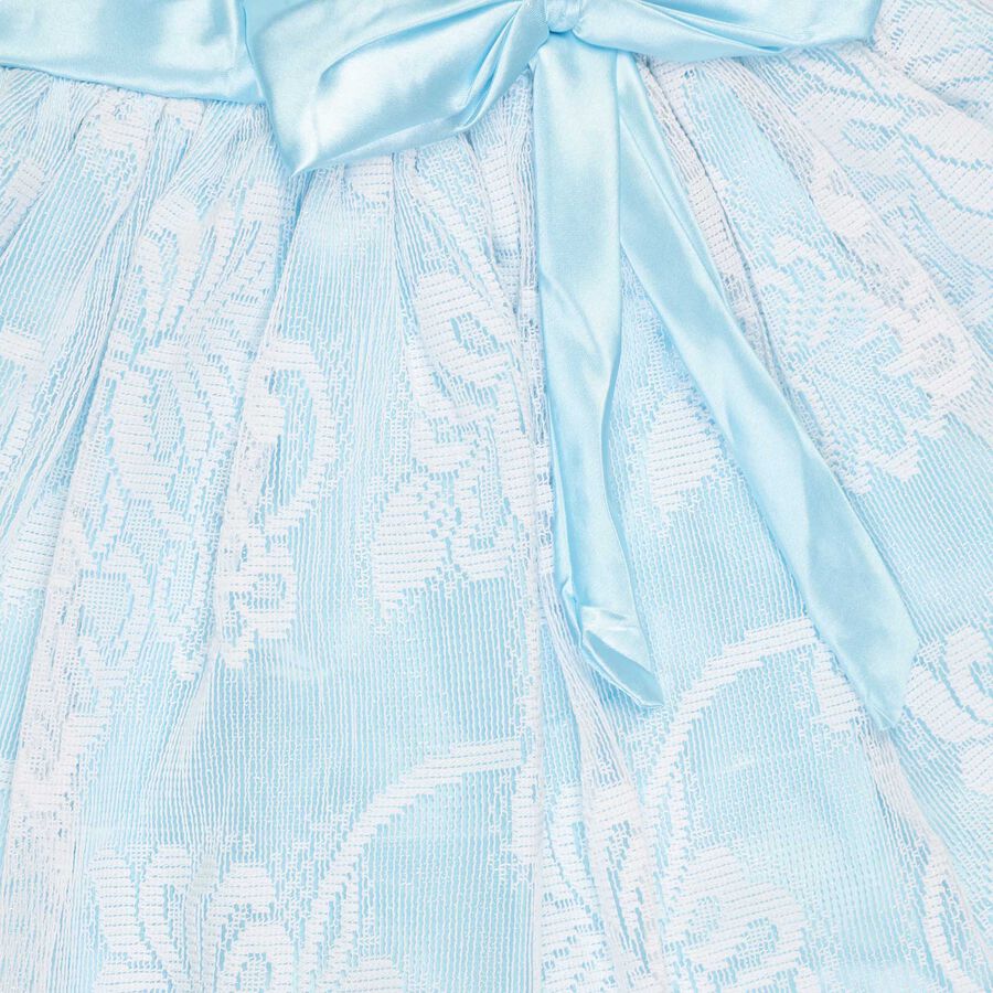 Girls All Over Print Frock, White, large image number null