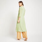 Embroidered Kurta, हल्का हरा, small image number null
