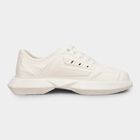 Men's Bright Snow White Lace-Up Casual Sneakers, White, small image number null