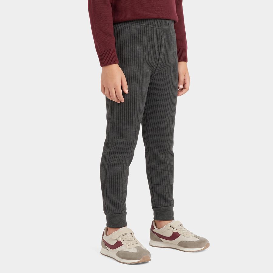 Boys' Charcoal Long Johns Thermal, Charcoal, large