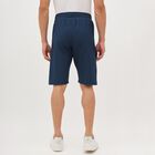 Men's Navy Blue Cargo Style Elastic Waist Jamaican Shorts, Mid Blue, small image number null