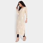 Solid Bell Sleeves Straight Kurta, Beige, small image number null