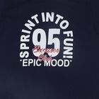 Boys' Half Sleeves T-Shirt, Navy Blue, small