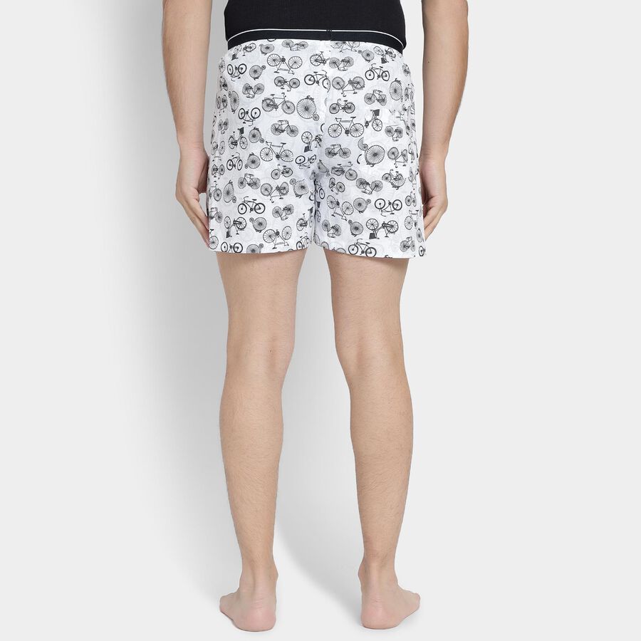 Men's 100% Cotton Boxers , सफ़ेद, large