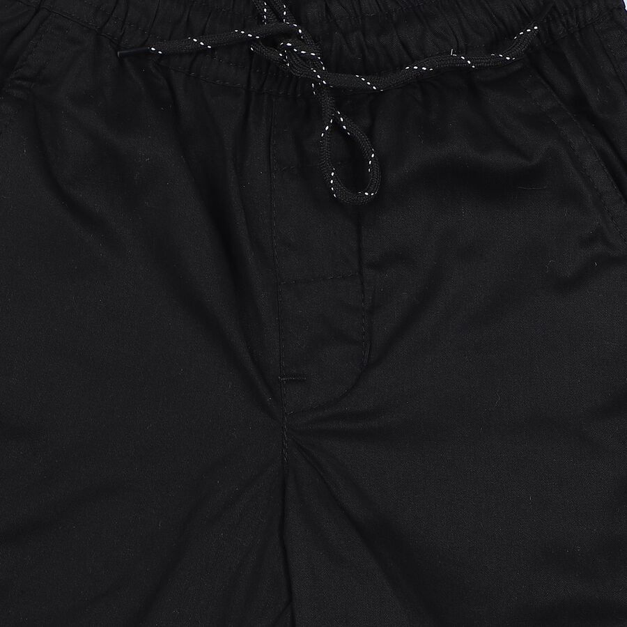 Boys' Black Regular Fit Jogger Trousers, Black, large