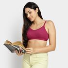Ladies' Cotton Bra, Wine, small image number null