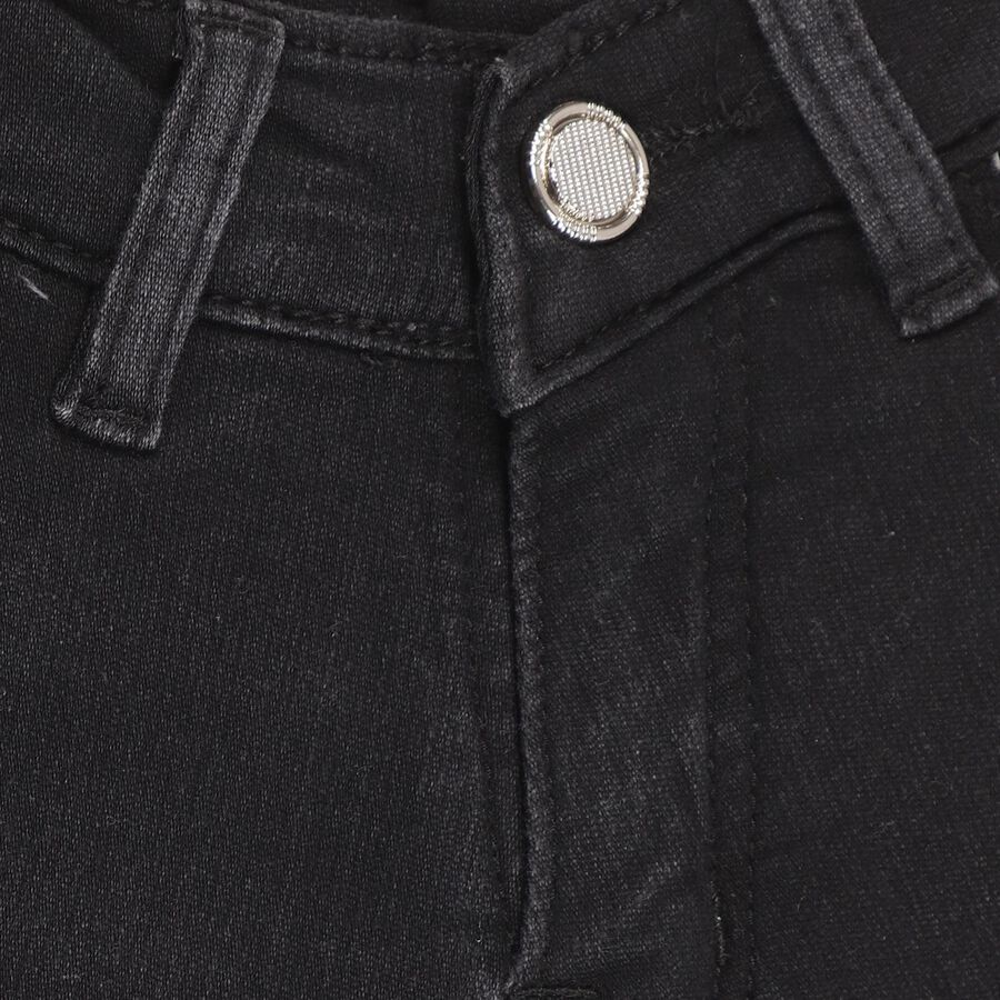 Boys Jet Black Regular Fit Classic Jeans, काला, large image number null
