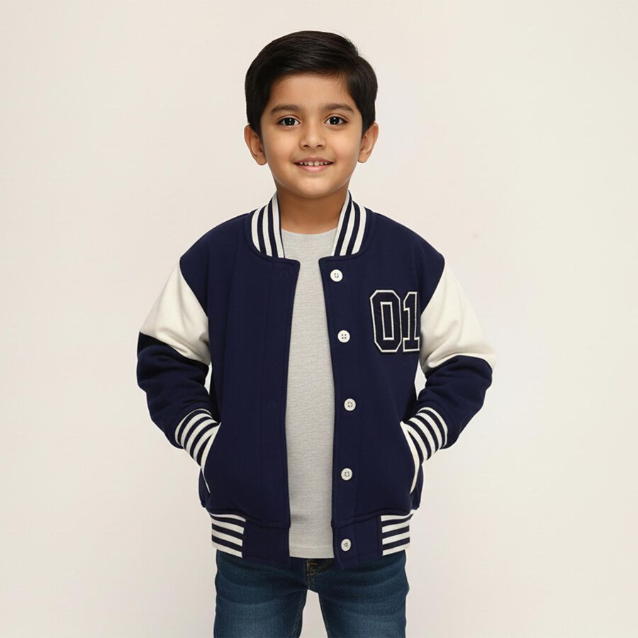 Boys' Sweatshirt, Navy Blue, large image number null