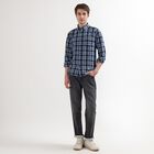 Men's 100% Cotton Regular Collar Casual Shirt, Dark Blue, small image number null