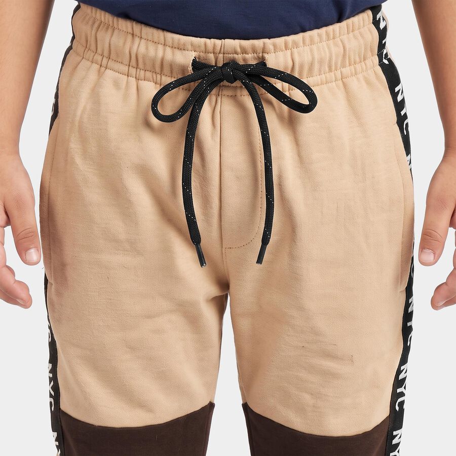 Boys Beige Jogger NYC Side Tape Pyjama, Beige, large