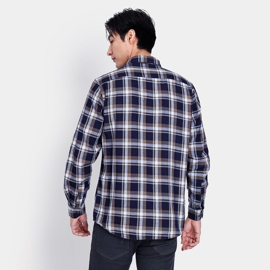 Men's 100% Cotton Casual Shirt, भूरा, large image number null