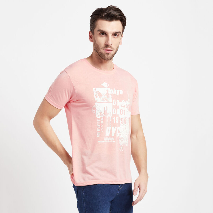 Round Neck T-Shirt, Peach, large image number null