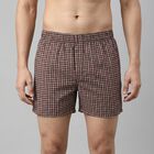 Men's Maroon Regular Fit Solid Boxers, Maroon, small