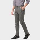 Men's Light Blue Slim Fit Textured Chino Trousers, Light Blue, small