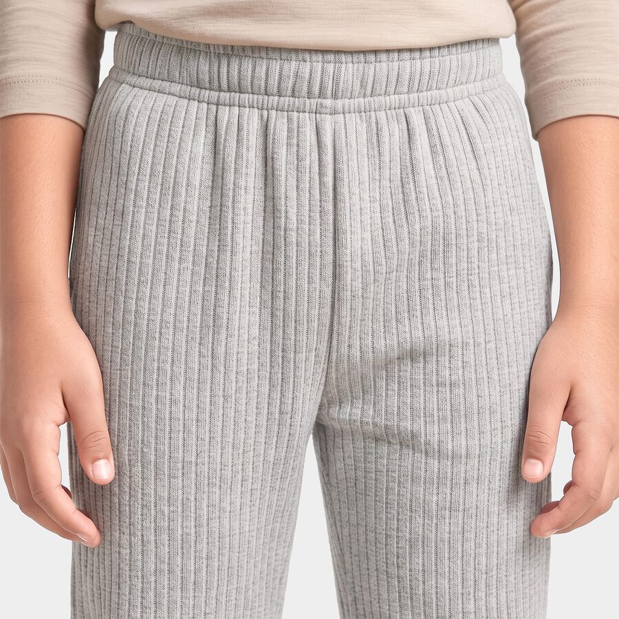 Boys Melange Mid Grey Long Johns Thermal, Melange Mid Grey, large