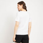 Cotton Round Neck T-Shirt, White, small image number null