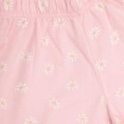 Girls' 100% Cotton Short Set, White, small