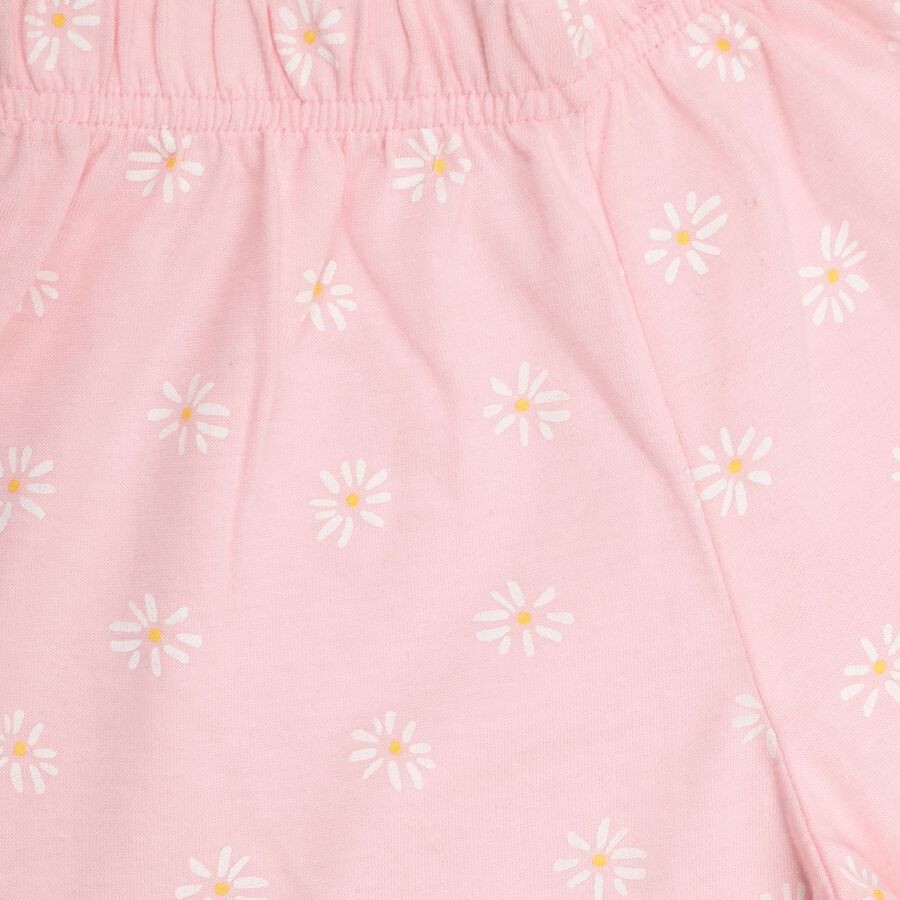 Girls' 100% Cotton Short Set, White, large
