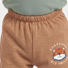 Infants Beige Jogger Fit Graphic Printed Pyjama, गहरा पीला, small