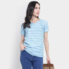 All Over Print Short Sleeves Kurti, Mid Blue, small image number null