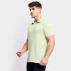 Men's Collared Half Sleeves T-Shirt , हल्का हरा, small image number null