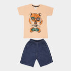 Boys Cotton Baba Suit, पीच, small image number null